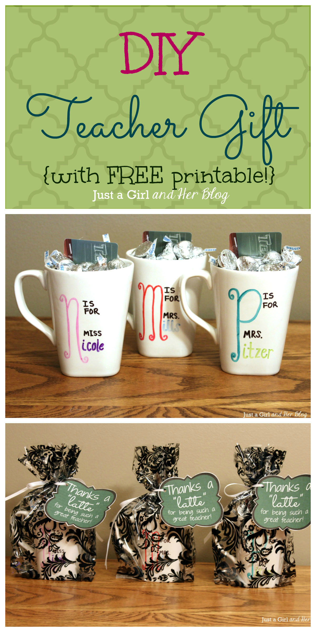 Best ideas about DIY Christmas Gift For Teachers
. Save or Pin DIY Teacher Gift with FREE Printable Now.