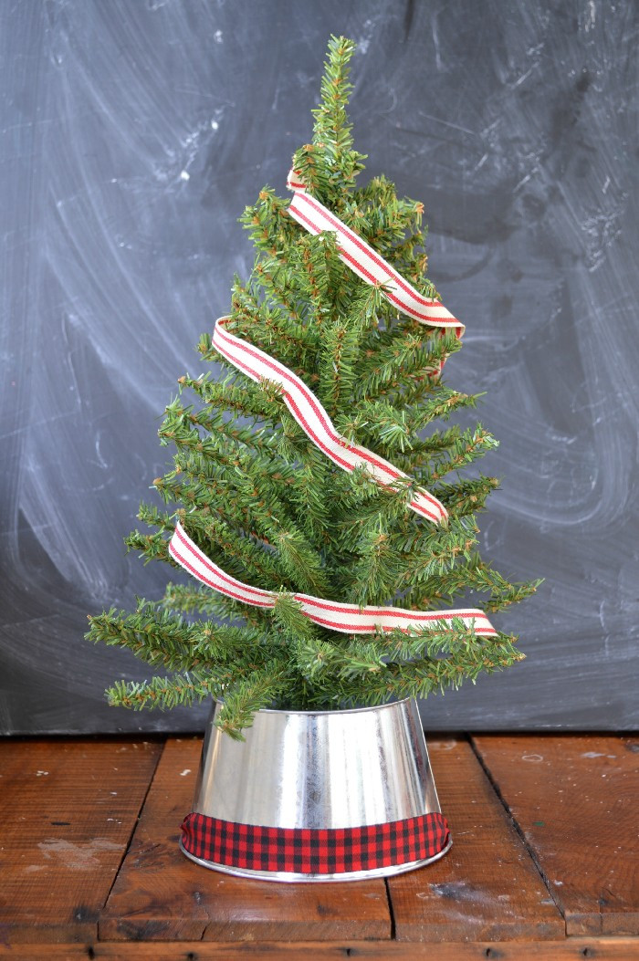 Best ideas about DIY Christmas Tree Stand Bucket
. Save or Pin TURN A GALVANIZED BUCKET INTO A MINI TREE STAND Mad in Now.