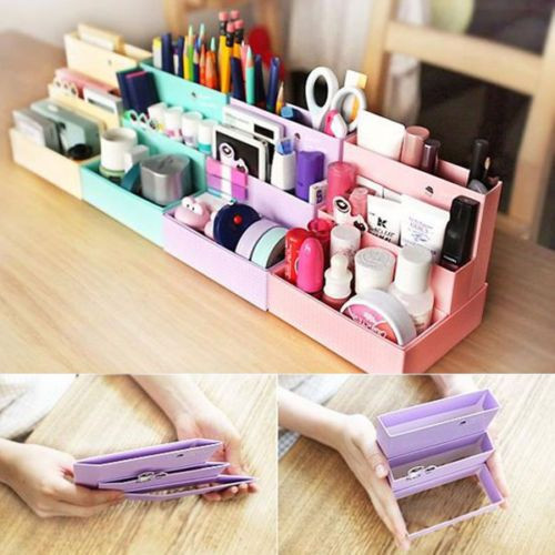 Best ideas about DIY Cosmetic Organizer
. Save or Pin DIY Folding Paper Cardboard Storage Box Makeup Cosmetic Now.