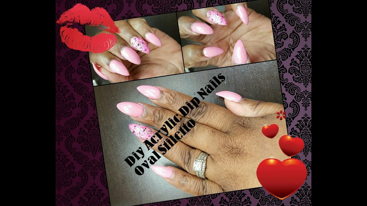 Best ideas about DIY Dip Nails
. Save or Pin Diy Acrylic Dip Oval Stiletto Nails Now.
