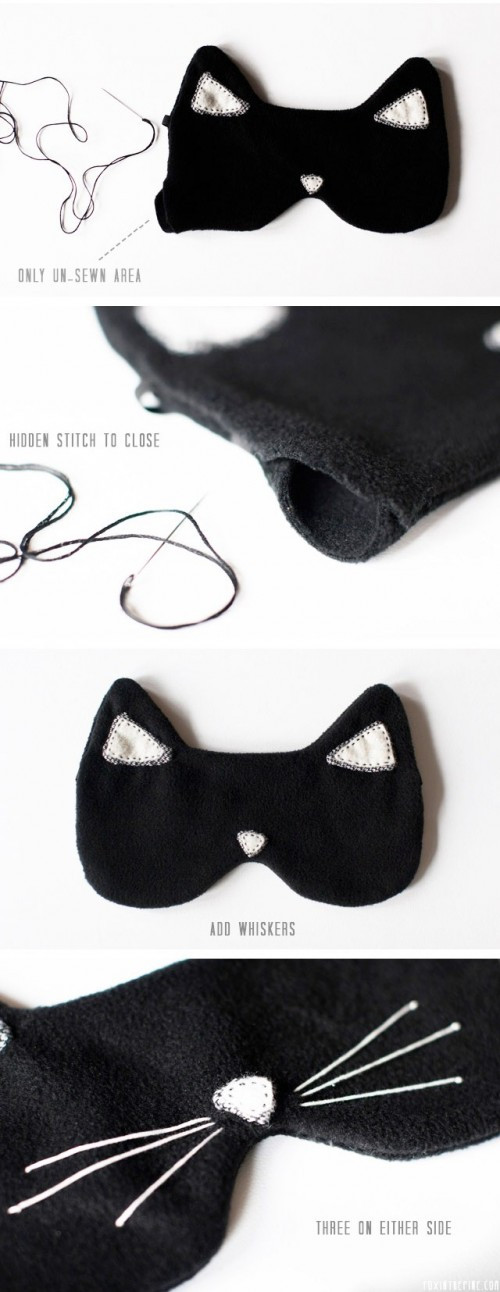 Best ideas about DIY Eye Mask
. Save or Pin DIY Cat Eye Mask For A fortable Sleep Shelterness Now.
