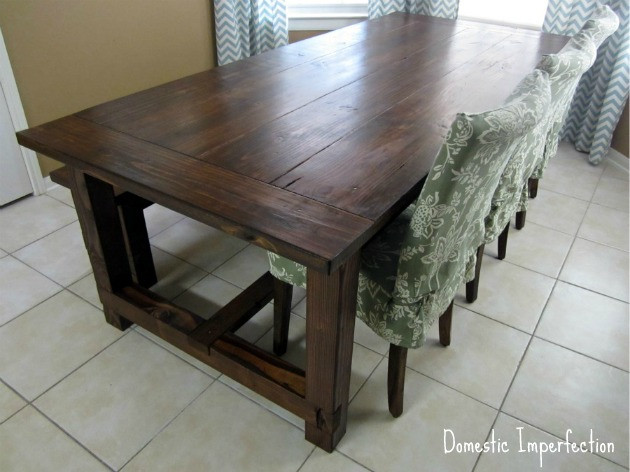 Best ideas about DIY Farm Table Bench
. Save or Pin DIY Farmhouse Table and Bench Domestic Imperfection Now.