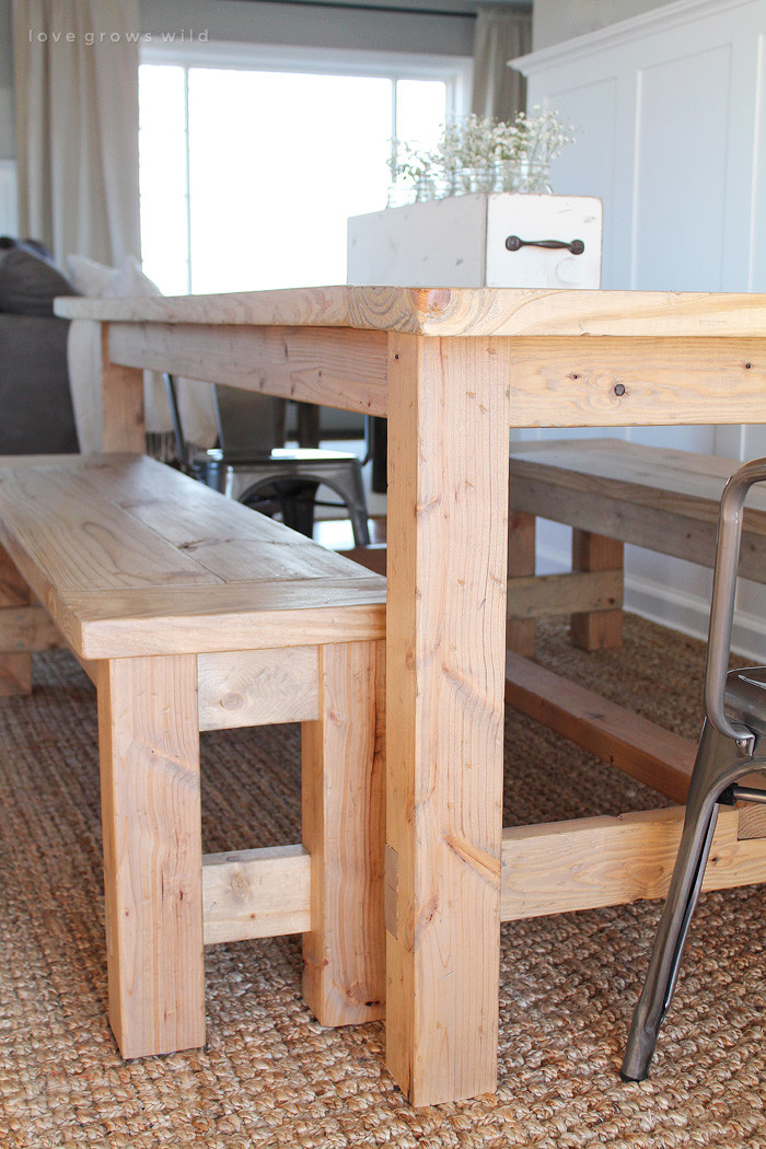 Best ideas about DIY Farm Table Bench
. Save or Pin DIY Farmhouse Table Love Grows Wild Now.