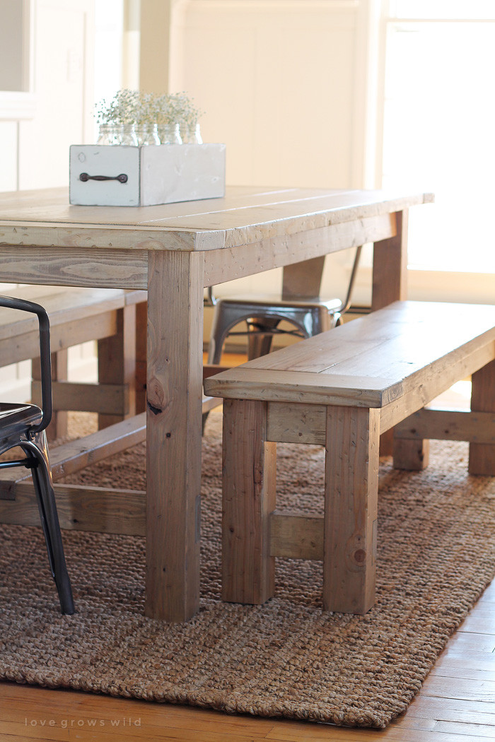 Best ideas about DIY Farm Table Bench
. Save or Pin DIY Farmhouse Bench Love Grows Wild Now.
