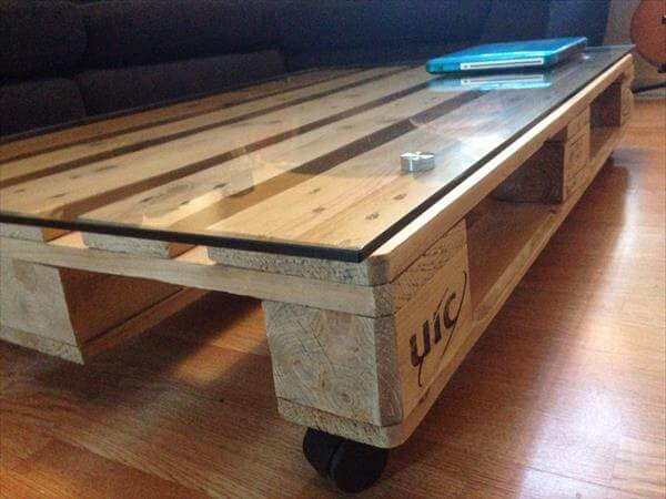 Best ideas about DIY Glass Table
. Save or Pin 1 Whole Pallet Coffee Table with Glass Top Now.