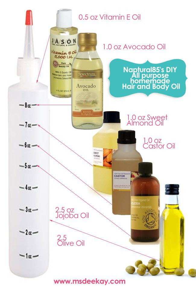 Best ideas about DIY Hair Oil
. Save or Pin Naptural85′s DIY all purpose homemade Hair and Body Oil Now.