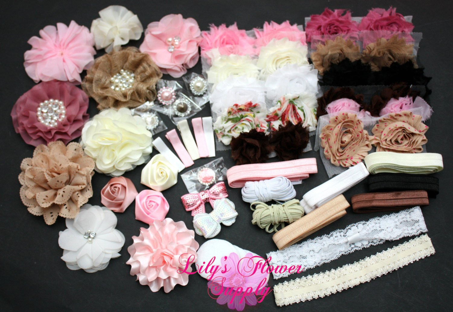 Best ideas about DIY Headband Kit
. Save or Pin Baby Shower Headband Kit Deluxe DIY Hair Bow Kit Baby Shower Now.