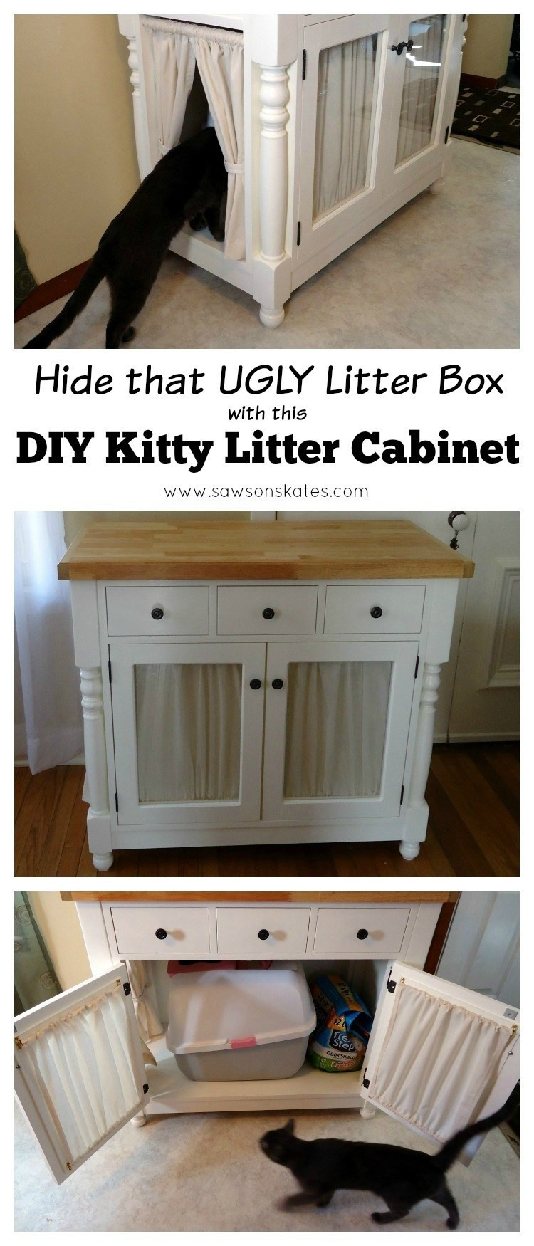 Best ideas about DIY Hidden Litter Box
. Save or Pin DIY Kitty Litter Cabinet Hides UGLY Litter Box Now.