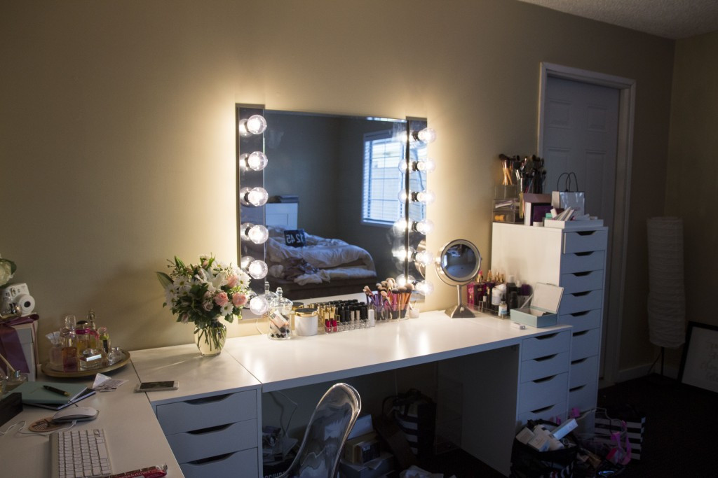 Best ideas about DIY Lighted Makeup Mirror
. Save or Pin DIY Vanity Mirror Light Step by step • A Love Affair Blog Now.