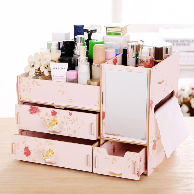 Best ideas about DIY Makeup Box
. Save or Pin Aliexpress Buy New L Size DIY Wood Cosmetic Now.