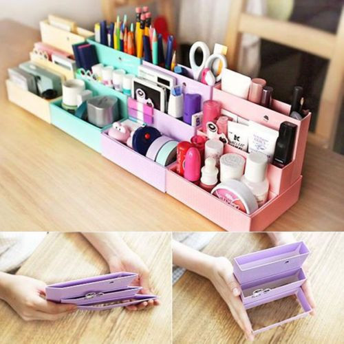 Best ideas about DIY Makeup Box
. Save or Pin DIY Folding Paper Cardboard Storage Box Makeup Cosmetic Now.