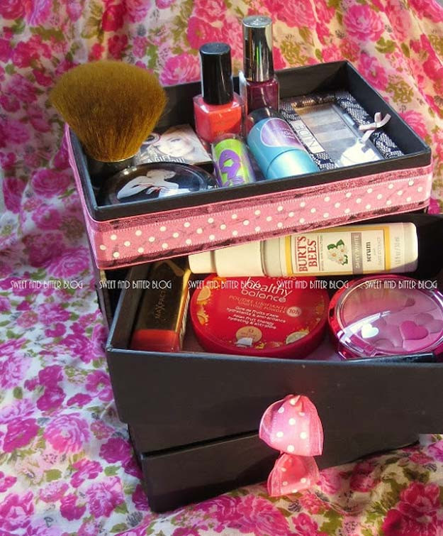 Best ideas about DIY Makeup Box
. Save or Pin 30 Best DIY Makeup Organizing Ideas Now.