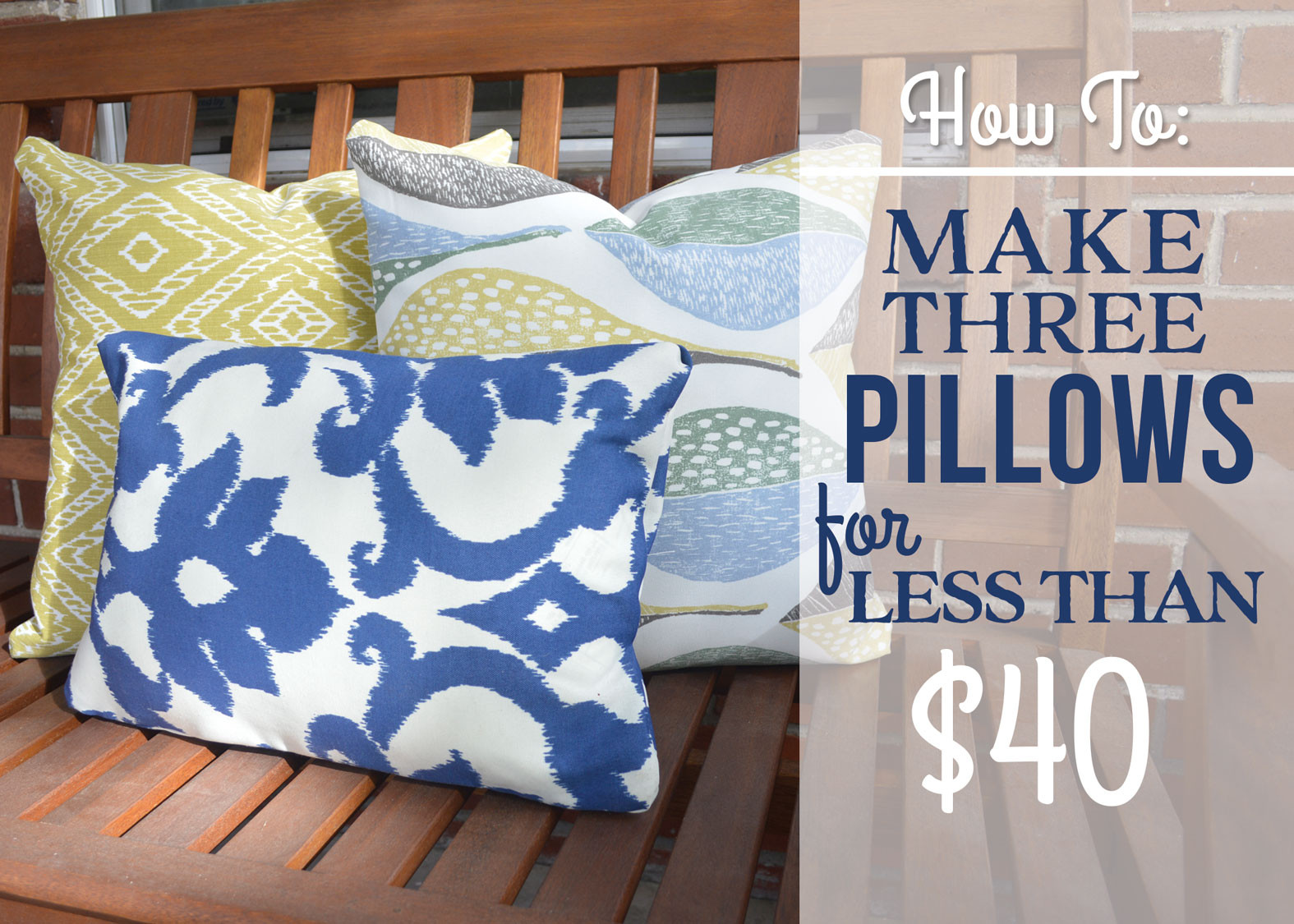 Best ideas about DIY Outdoor Cushions No Sew
. Save or Pin DIY Outdoor Pillows No Sewing Required Bubbly Design Co Now.