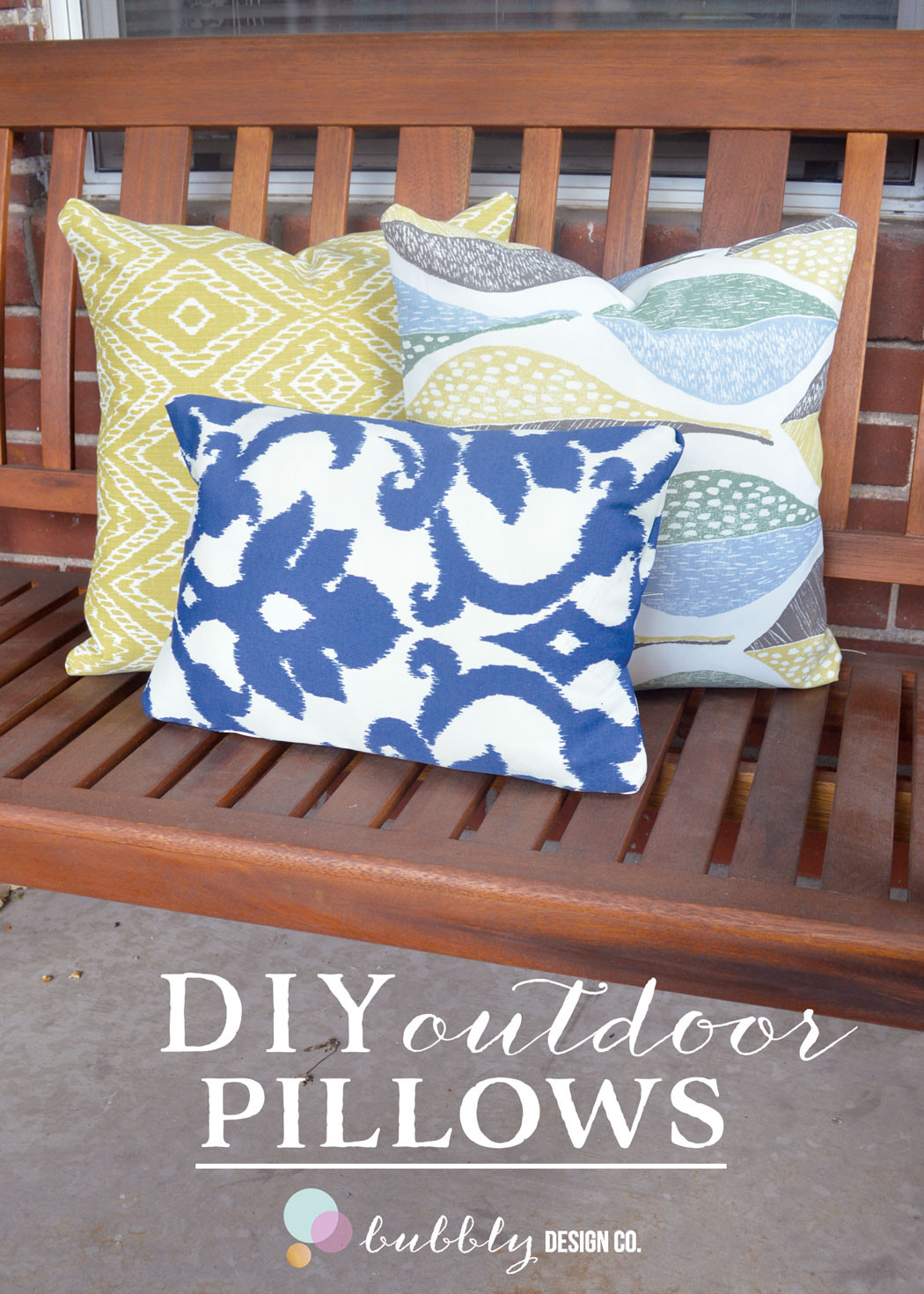 Best ideas about DIY Outdoor Cushions No Sew
. Save or Pin DIY Outdoor Pillows No Sewing Required Bubbly Design Co Now.