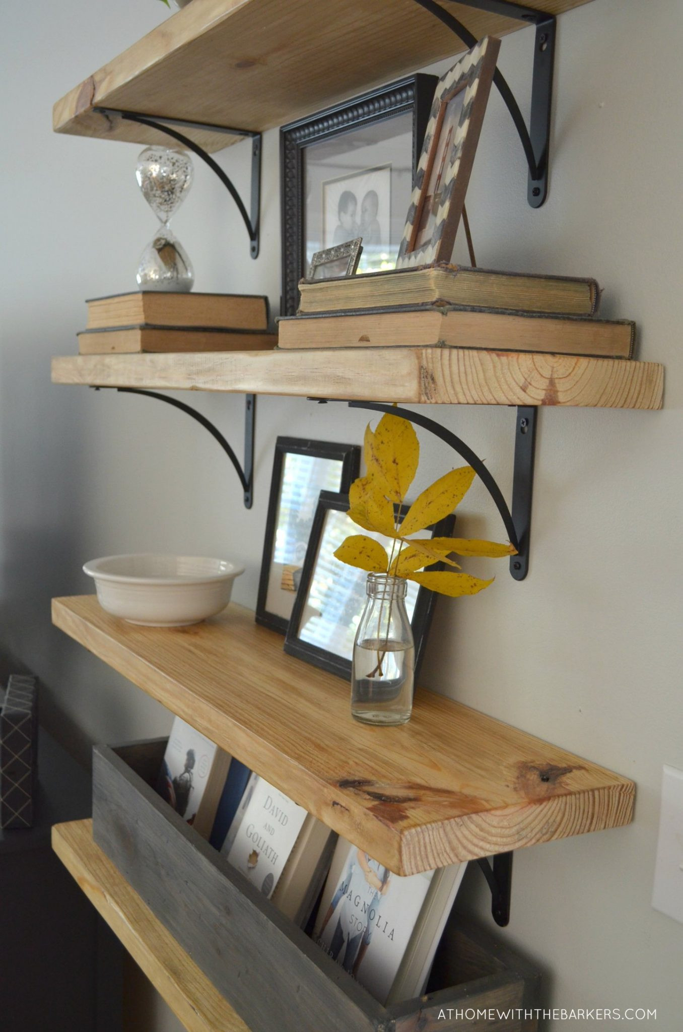 Best ideas about DIY Rustic Shelves
. Save or Pin DIY Rustic Wood Shelves At Home with The Barkers Now.