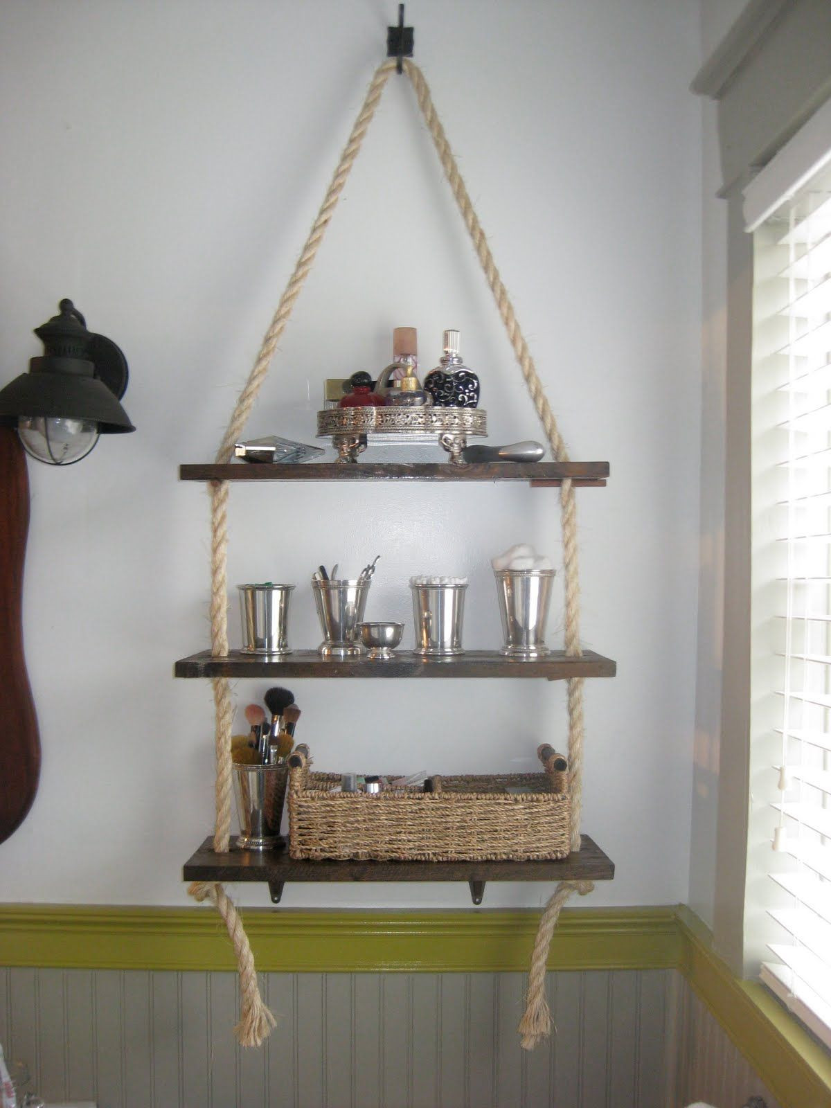Best ideas about DIY Rustic Shelves
. Save or Pin 5 Simple DIY Shelf And Planter bos For The Bathroom Now.