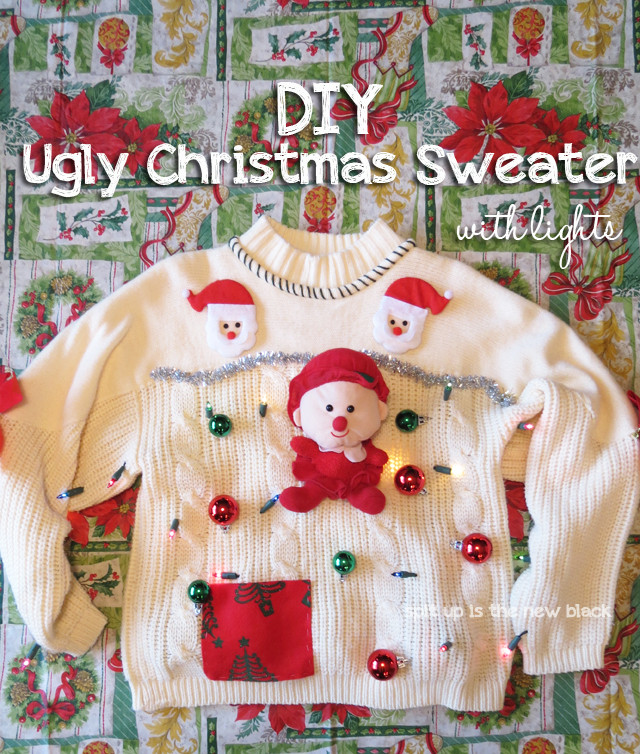 Best ideas about DIY Tacky Christmas Sweater
. Save or Pin 15 Do It Yourself Ugly Christmas Sweaters Oh My Creative Now.