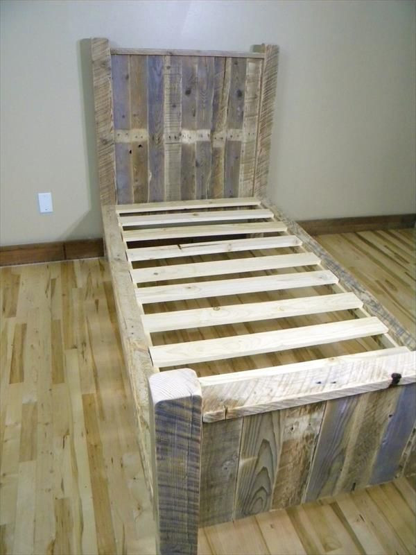 Best ideas about DIY Twin Bed Frame
. Save or Pin adorable diy wooden pallet bed frame Now.