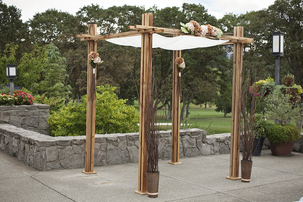 Best ideas about DIY Wedding Arbor
. Save or Pin Tyricka s blog The simple arbor and Chivari chairs fit in Now.