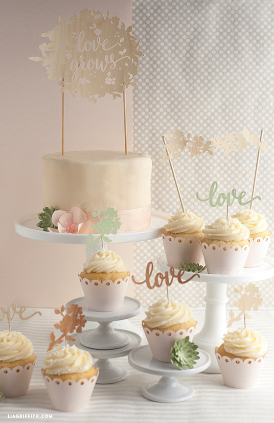 Best ideas about DIY Wedding Cupcakes
. Save or Pin DIY Wedding Cake and Cupcake Topper Lia Griffith Now.