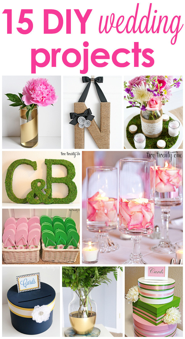 Best ideas about DIY Wedding Project
. Save or Pin 15 DIY Wedding Projects Now.