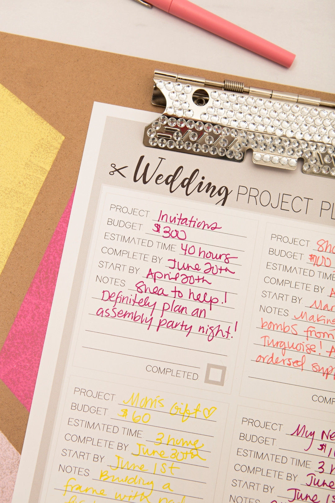 Best ideas about DIY Wedding Project
. Save or Pin Print Out Out This DIY "Wedding Project Planner Sheet" For Now.