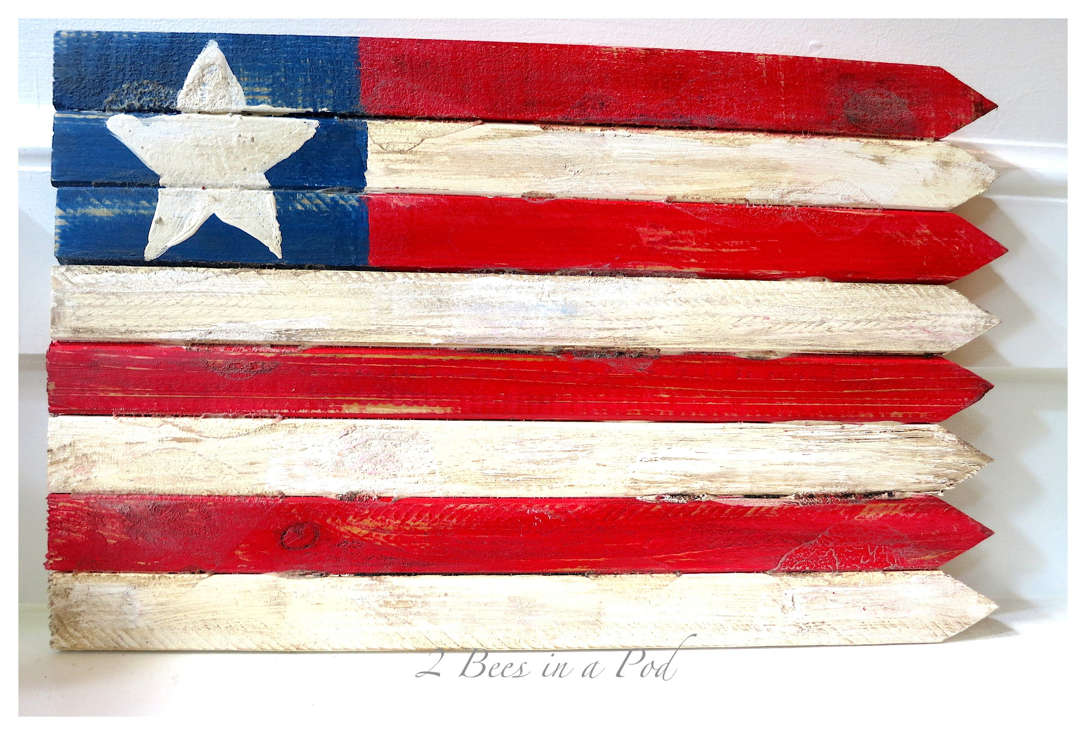 Best ideas about DIY Wood Flag
. Save or Pin DIY USA Wooden Flag Made with Grade Stake Pickets 2 Now.
