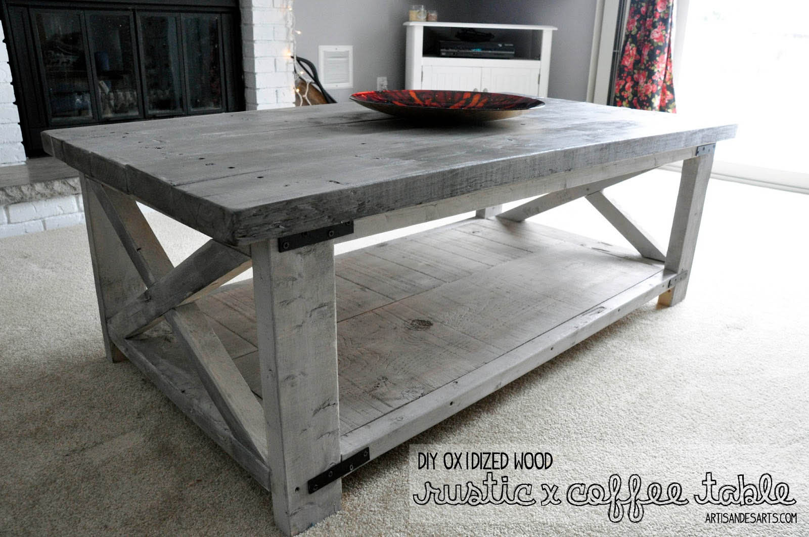 Best ideas about DIY Wood Table
. Save or Pin artisan des arts DIY Oxidized wood X coffee table Now.