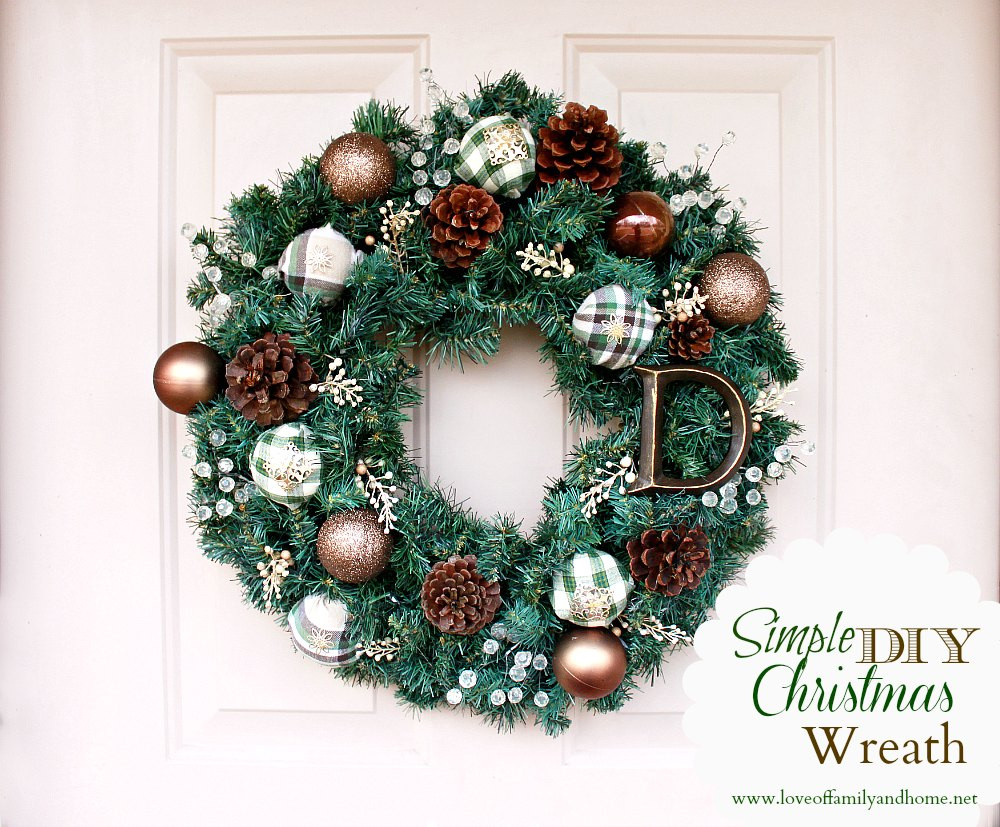 Best ideas about DIY Wreath Christmas
. Save or Pin Simple DIY Christmas Wreath Tutorial Love of Family & Home Now.