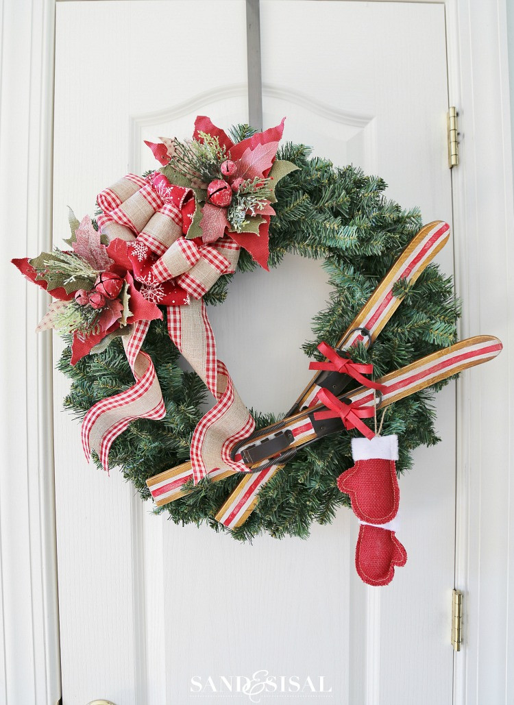 Best ideas about DIY Wreath Christmas
. Save or Pin DIY Ski Lodge Christmas Wreath Sand and Sisal Now.