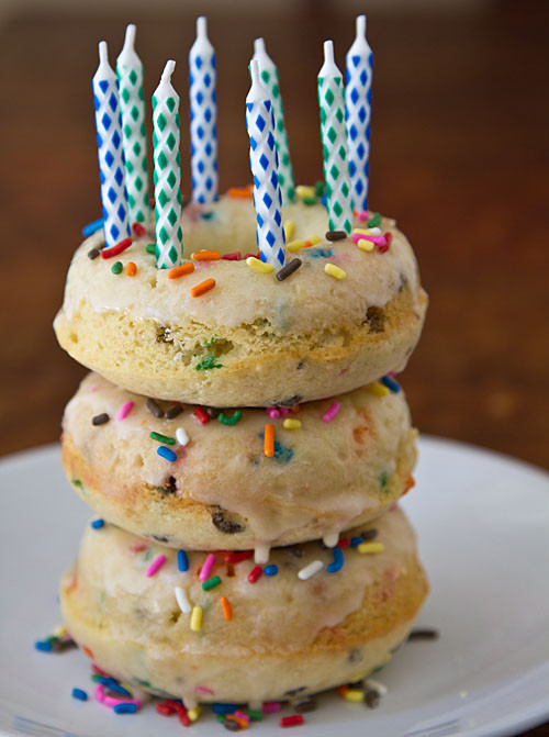 Best ideas about Donut Birthday Cake
. Save or Pin Confetti Cake Baked Doughnuts Recipe — La Fuji Mama Now.