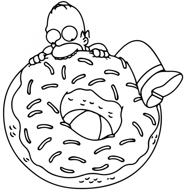 Best ideas about Donut Coloring Pages For Teens
. Save or Pin Dibujos de los Simpson para colorear The Simpsons imágenes Now.