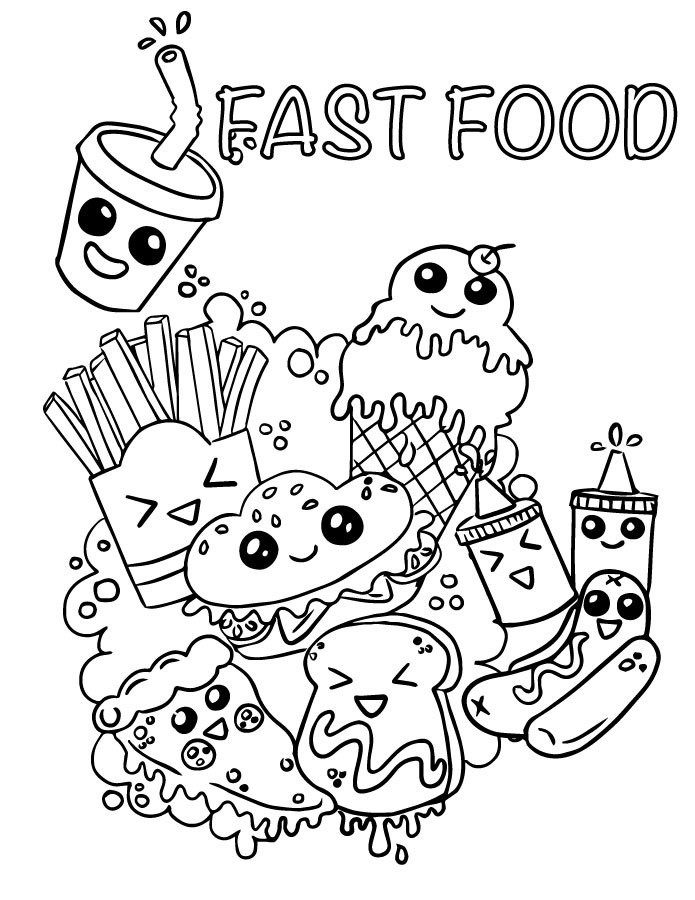 Best ideas about Donut Coloring Pages For Teens
. Save or Pin Coloriage emoji fast food adorable à imprimer Artherapie Now.