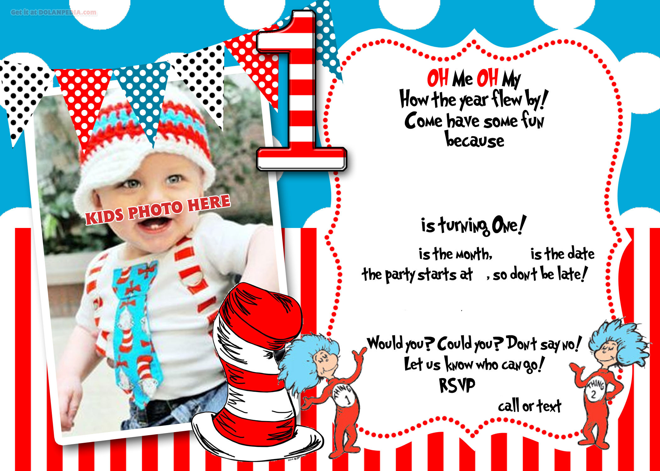 Best ideas about Dr Seuss 1st Birthday Invitations
. Save or Pin FREE Printable dr Seuss 1st Birthday Invitation Template Now.