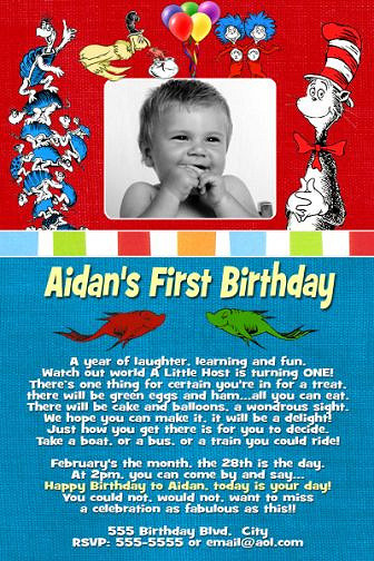 Best ideas about Dr Seuss 1st Birthday Invitations
. Save or Pin Dr Seuss First 1st Birthday Invitation Now.