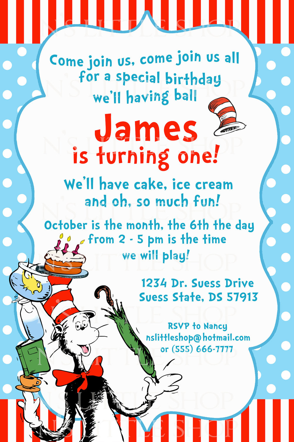 Best ideas about Dr Seuss 1st Birthday Invitations
. Save or Pin Dr Seuss Birthday Invitations Wording Now.