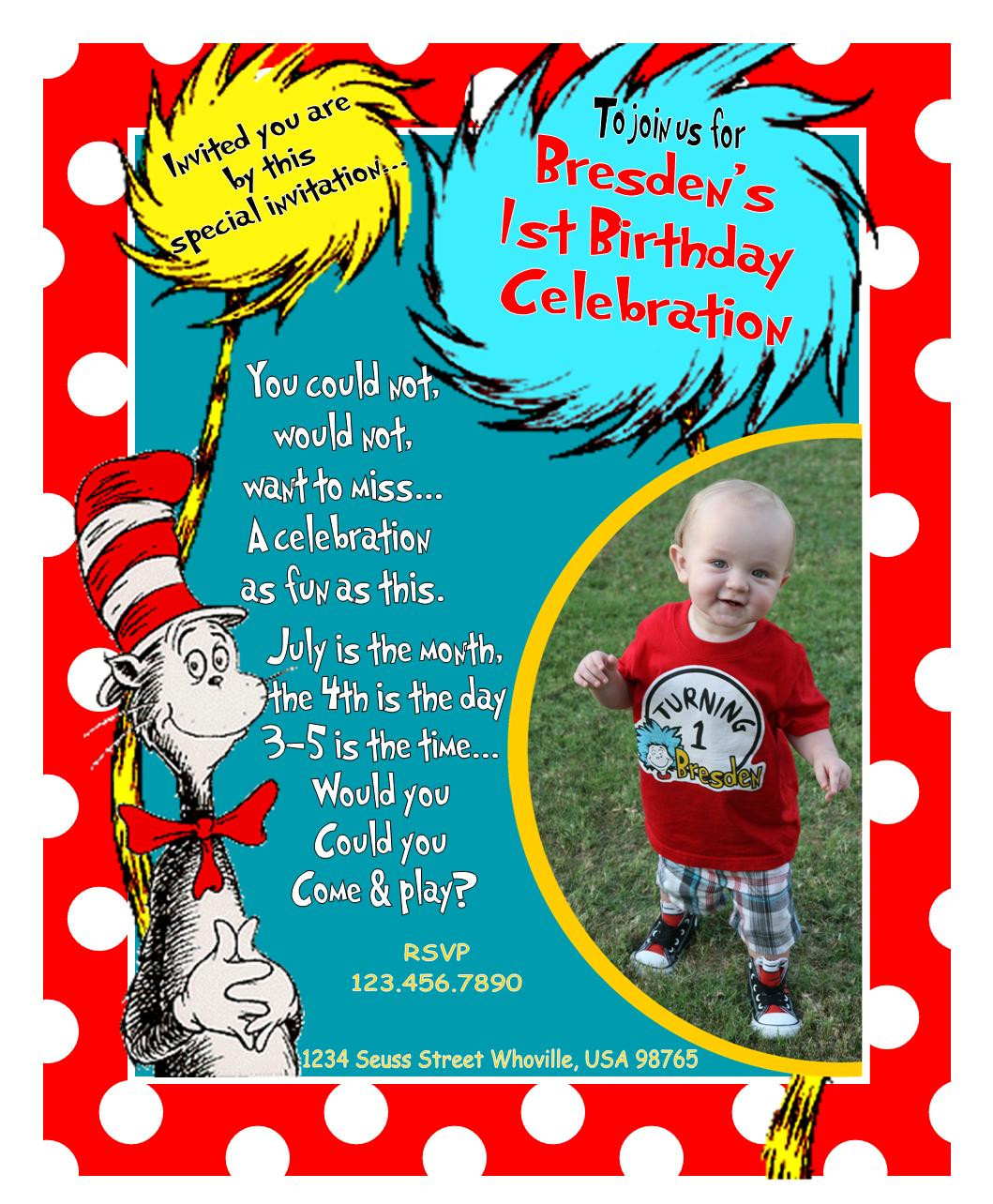 Best ideas about Dr Seuss 1st Birthday Invitations
. Save or Pin Modern Mommy MustHaves Our Dr Seuss 1st Birthday Party Now.