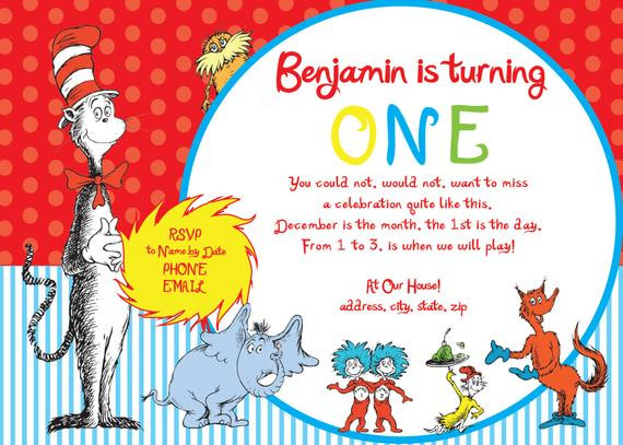 Best ideas about Dr Seuss 1st Birthday Invitations
. Save or Pin Items similar to Dr Seuss First Birthday Party Invitation Now.