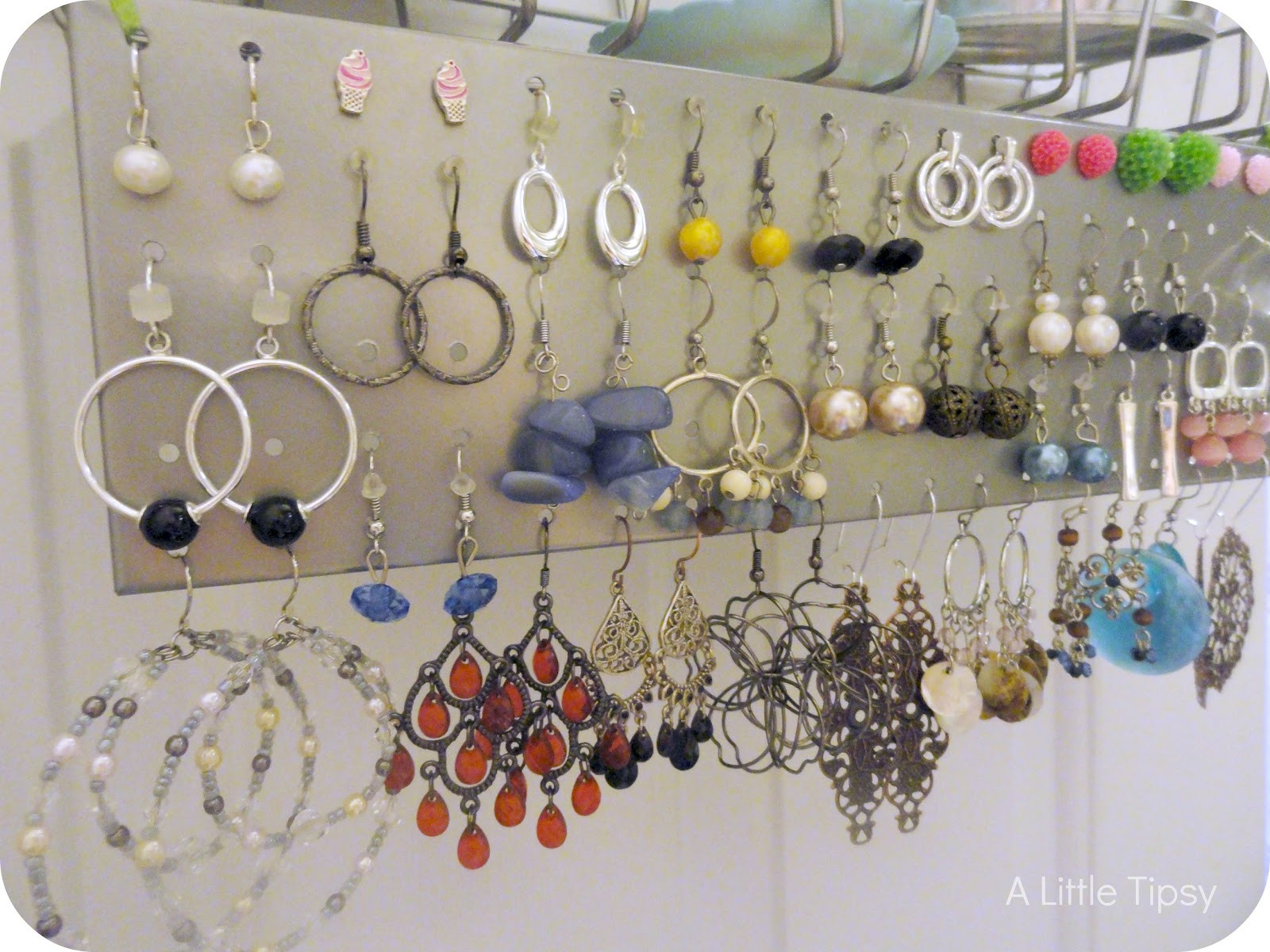 Best ideas about Earring Organizer DIY
. Save or Pin DIY Jewelry Organizer A Little Tipsy Now.