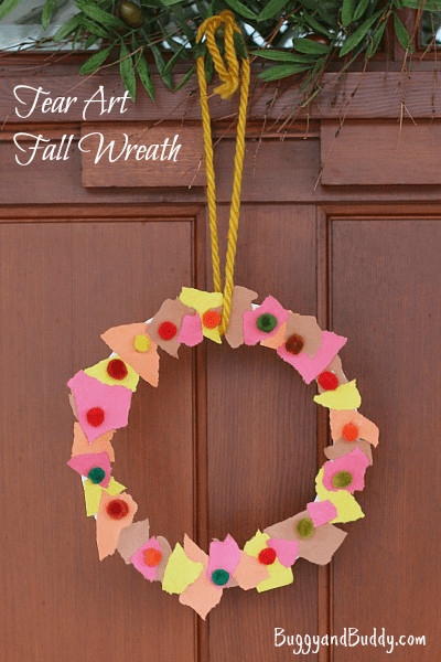 Best ideas about Easy Art Activities Preschoolers
. Save or Pin Fall Crafts for Kids Tear Art Fall Wreath Buggy and Buddy Now.