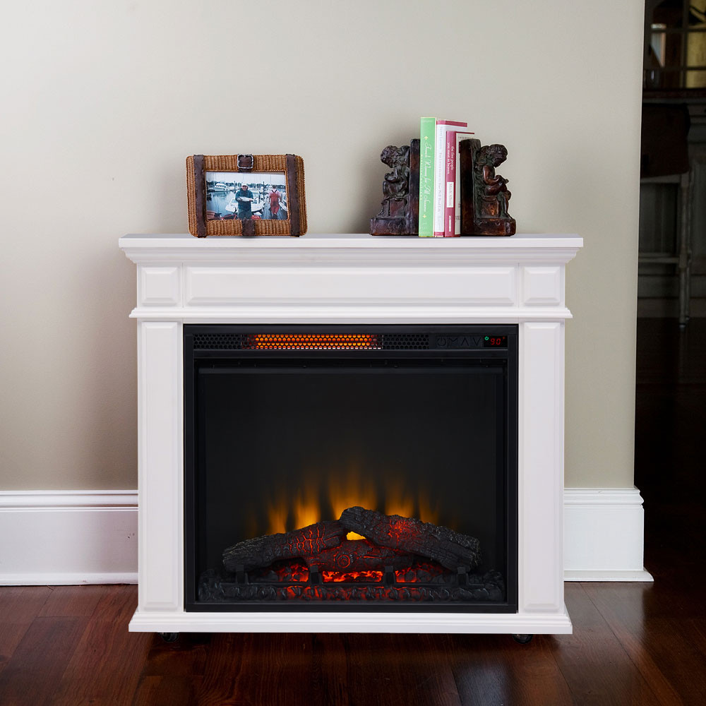 Best ideas about Electric Fireplace Heater
. Save or Pin fort Smart Caiden Infrared Rolling Fireplace White Now.