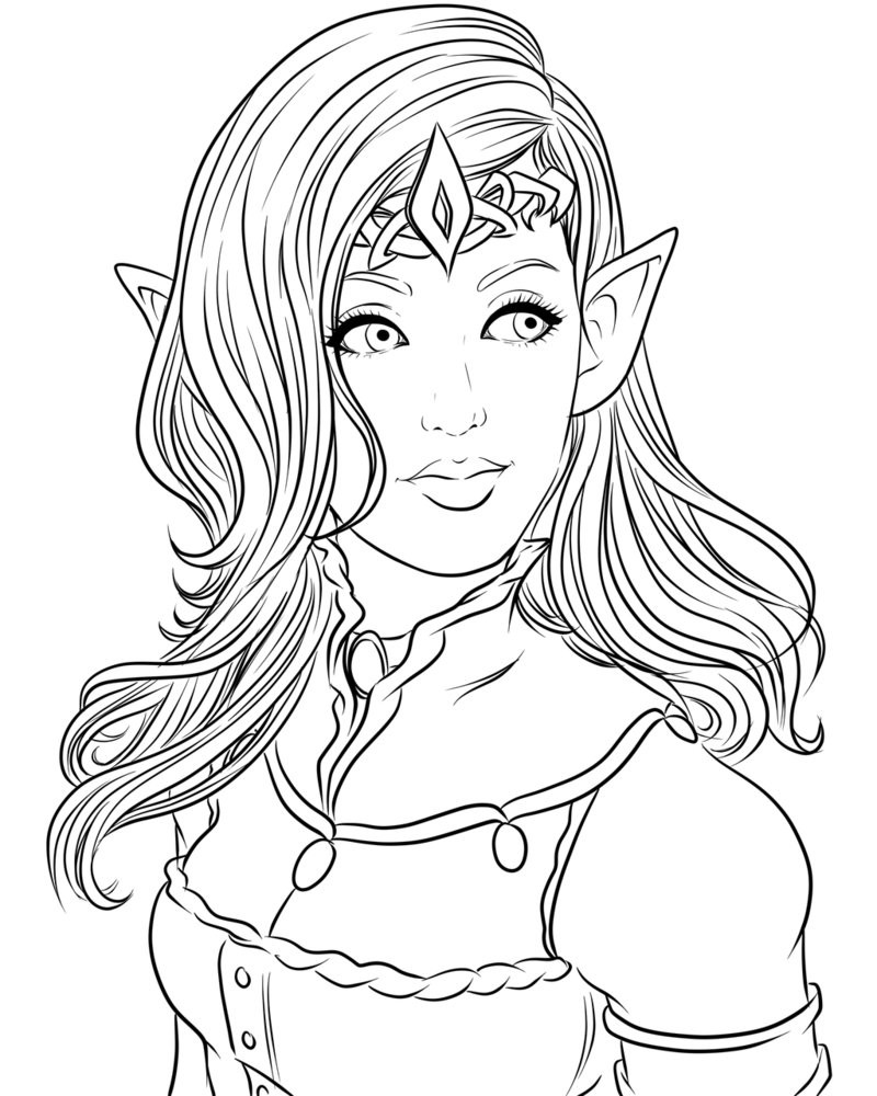Best ideas about Elf Coloring Pages For Adults
. Save or Pin LINES The Elven Queen by Miserie on DeviantArt Now.