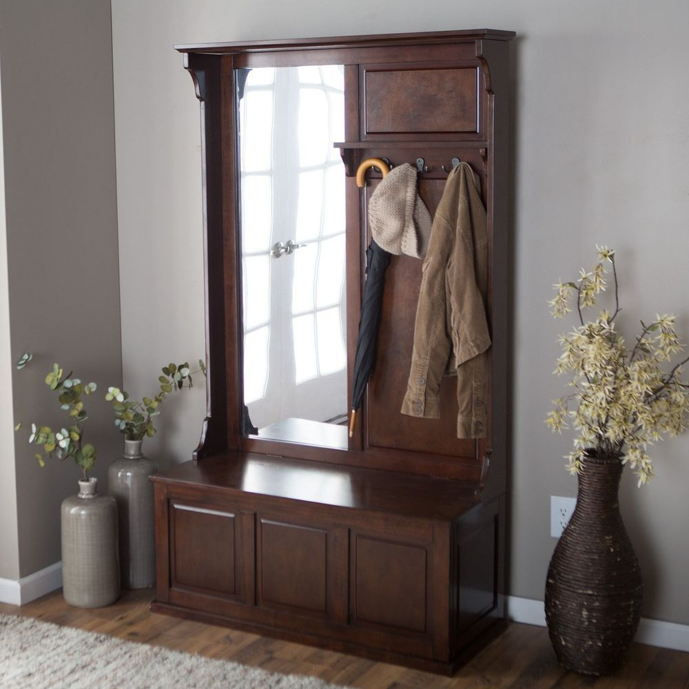 Best ideas about Entryway Coat Rack
. Save or Pin Entryway Hall Tree Coat Rack Storage Bench Vertical Mirror Now.