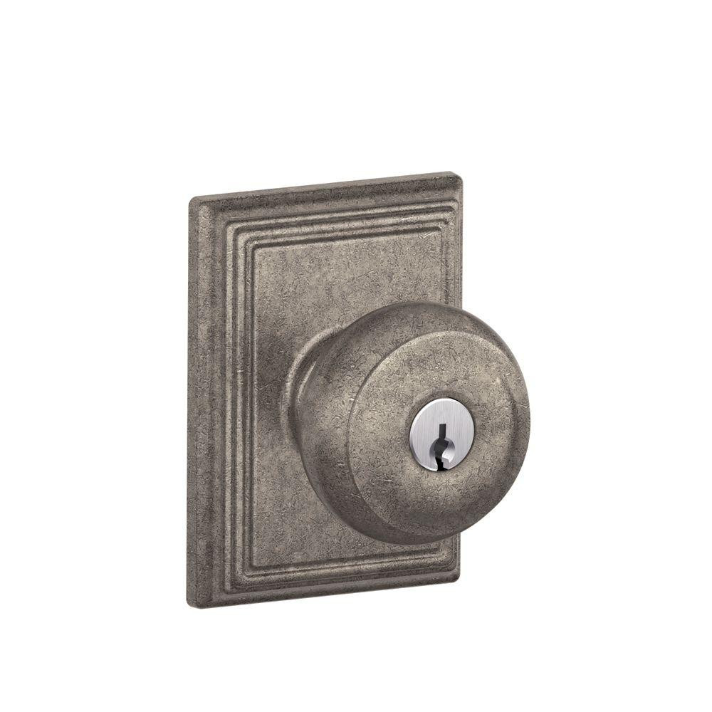 Best ideas about Entryway Door Knobs
. Save or Pin Schlage Addison Collection Distressed Nickel Georgian Now.