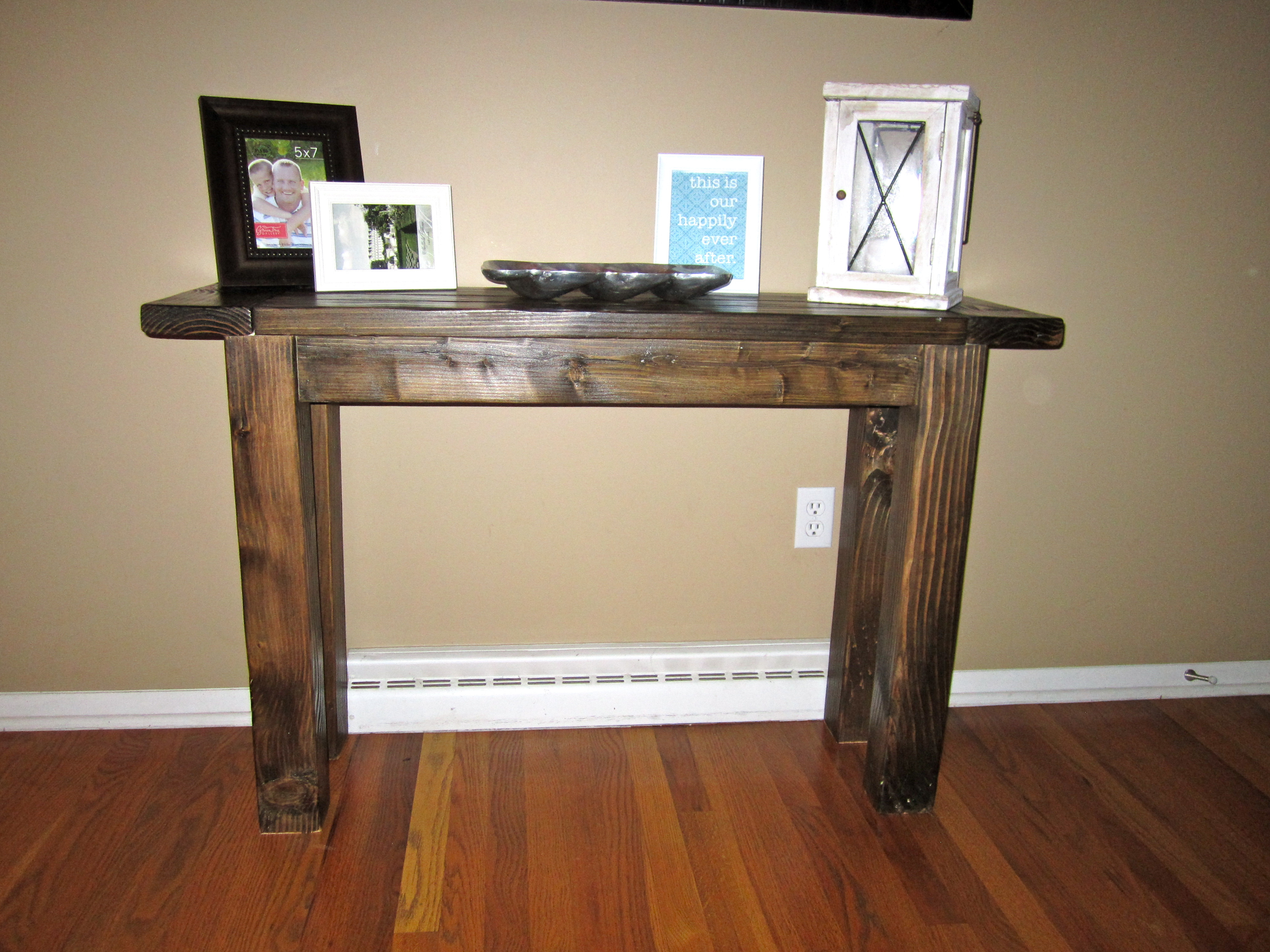 Best ideas about Entryway Table With Storage
. Save or Pin Nice Barn Wooden Entryway Table With Artwork Now.