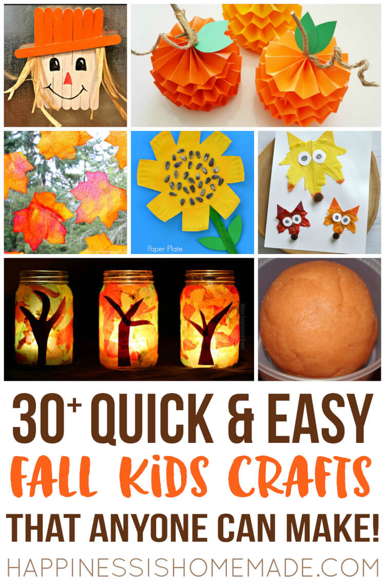 Best ideas about Fall Craft Idea For Kids
. Save or Pin Easy Fall Kids Crafts That Anyone Can Make Happiness is Now.