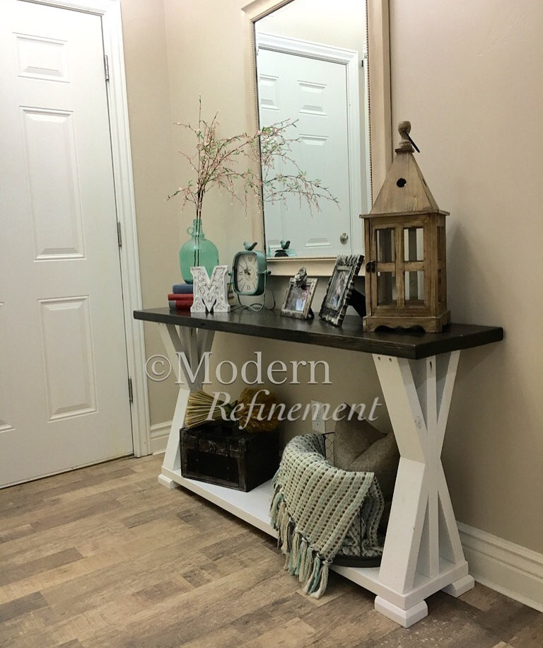 Best ideas about Farmhouse Entryway Bench
. Save or Pin Rustic farmhouse entryway table Now.