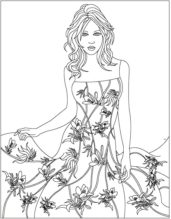 Best ideas about Fashion Coloring Pages For Girls
. Save or Pin fashion dress coloring pages Now.