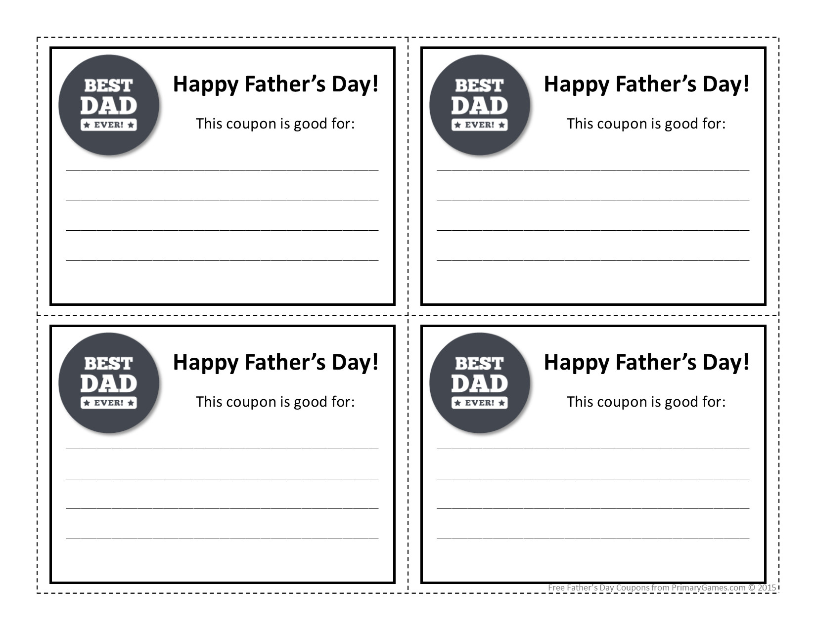 Best ideas about Father'S Day Coupon Book Printable Coloring Pages
. Save or Pin Father s Day Crafts Father s Day Coupon Book Part 2 Now.