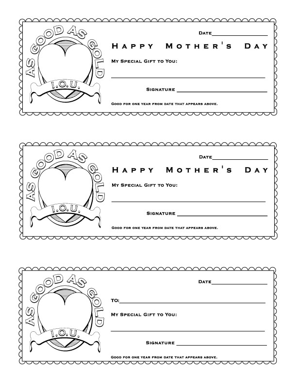 Best ideas about Father'S Day Coupon Book Printable Coloring Pages
. Save or Pin Mothers Day coupons – early play templates Now.